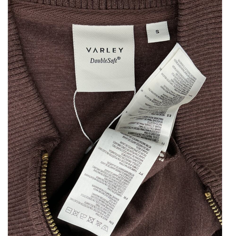 Varley Cozy Brown Sally Half Zip Sweatshirt Size S - Picture 4 of 4